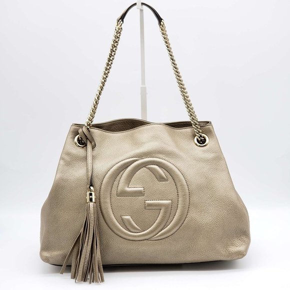 100% Authentic Gucci GG Soho on Chain Medium Shoulder Bag